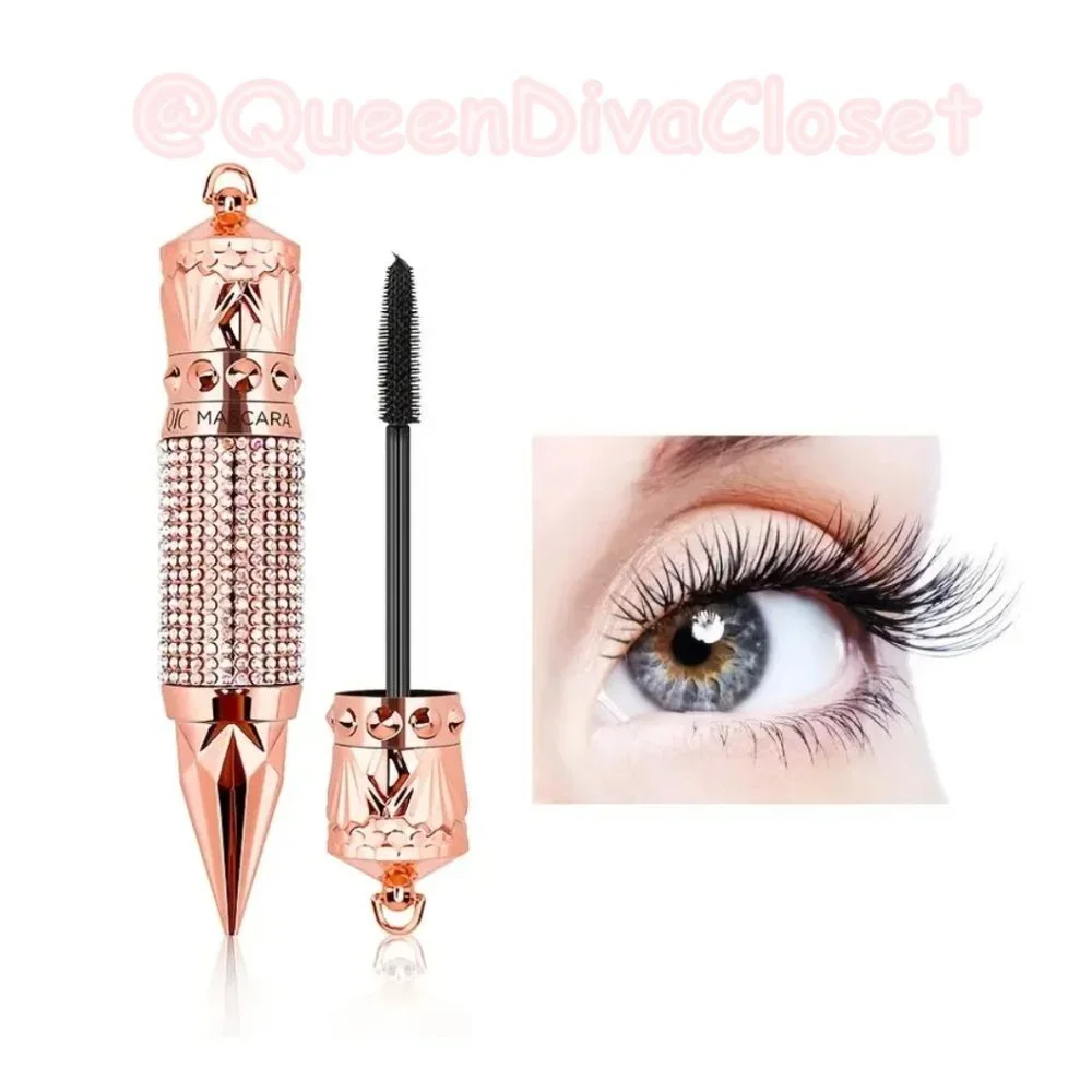 Royal Queen Crown Style Scepter Rhinestone Mascara - Waterproof, Smudge-Proof 4D - Picture 3 of 8